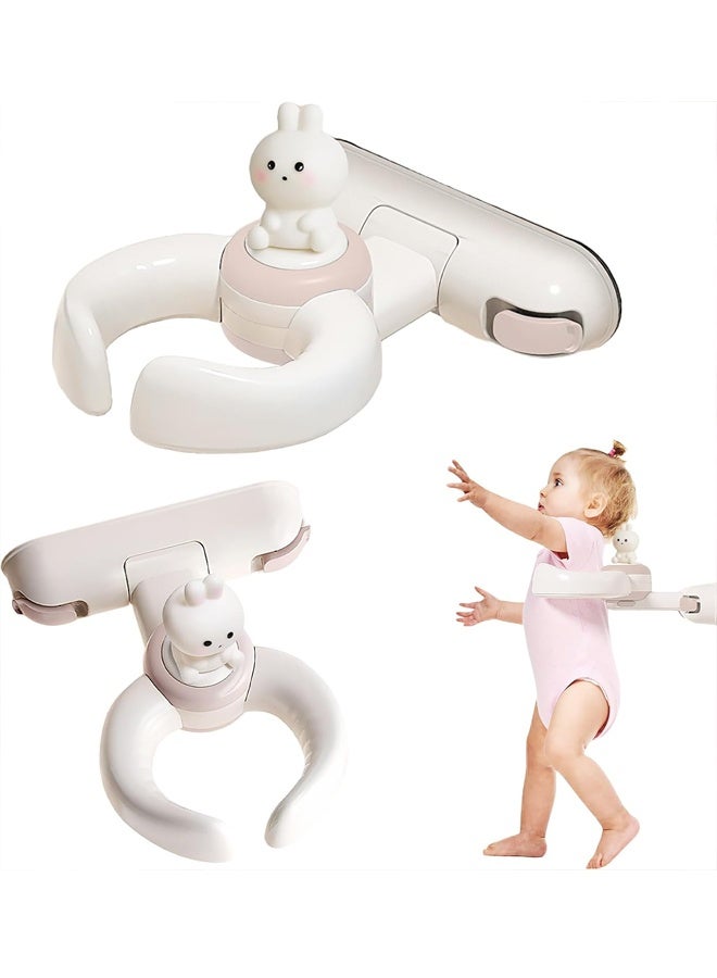 Beauenty Shower Stand for Baby, Adjustable Foldable Baby Bath with Suction Cups, Wall Mount Toddler Shower Standing Support for 6 Months & Up, No-Drill with Drain Holes - Image 1